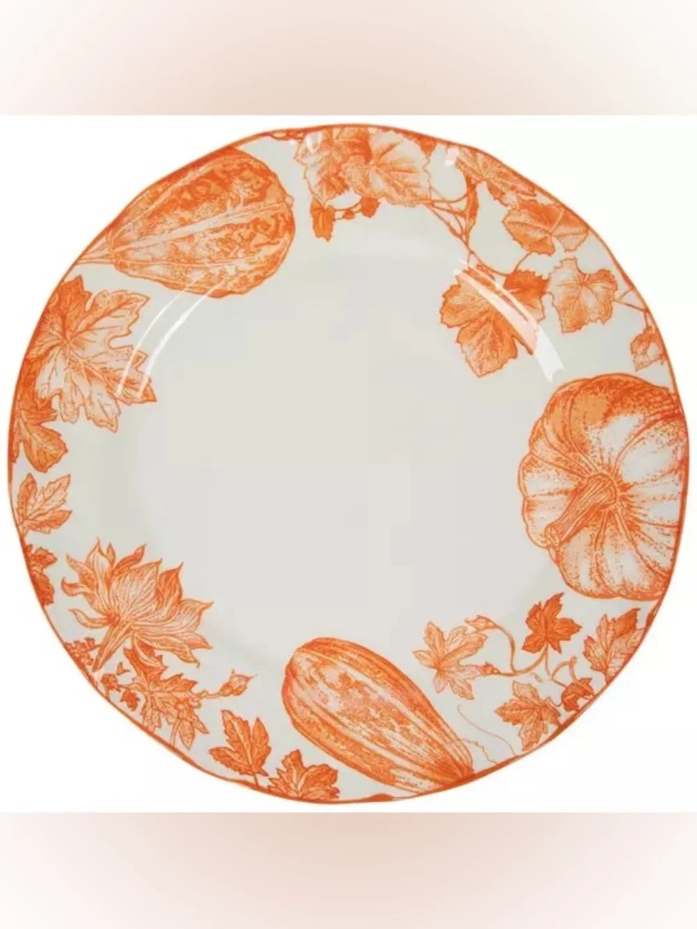 Orange Pumpkins Ceramic Dinner Plates